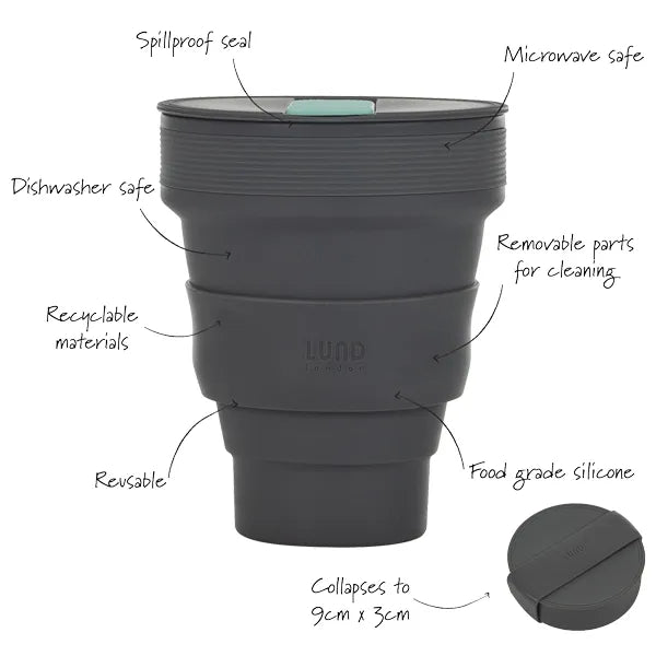 Lund Collapsible Travel Cup - Grey