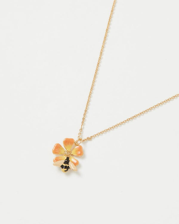 Fable Enamel Bloom & Bee Short necklace