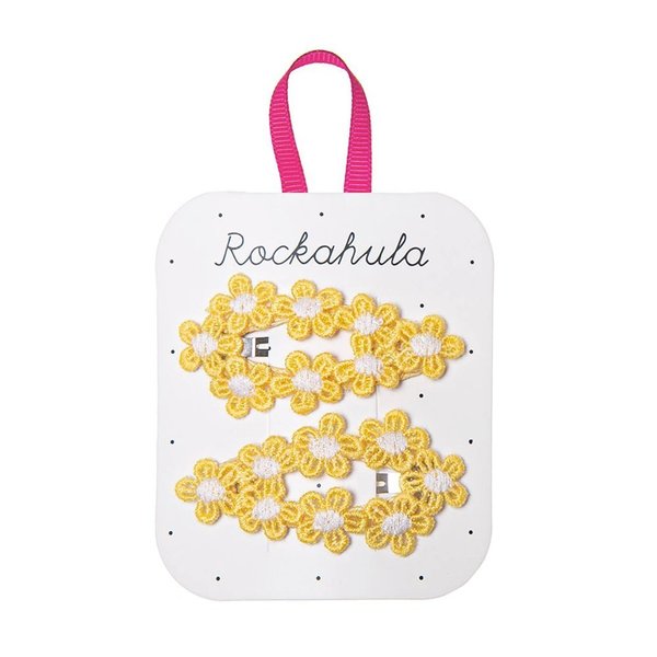 Rockahula Crochet Flower Clips Yellow