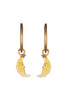 Amanda Coleman Gold Moon Hoop Earrings