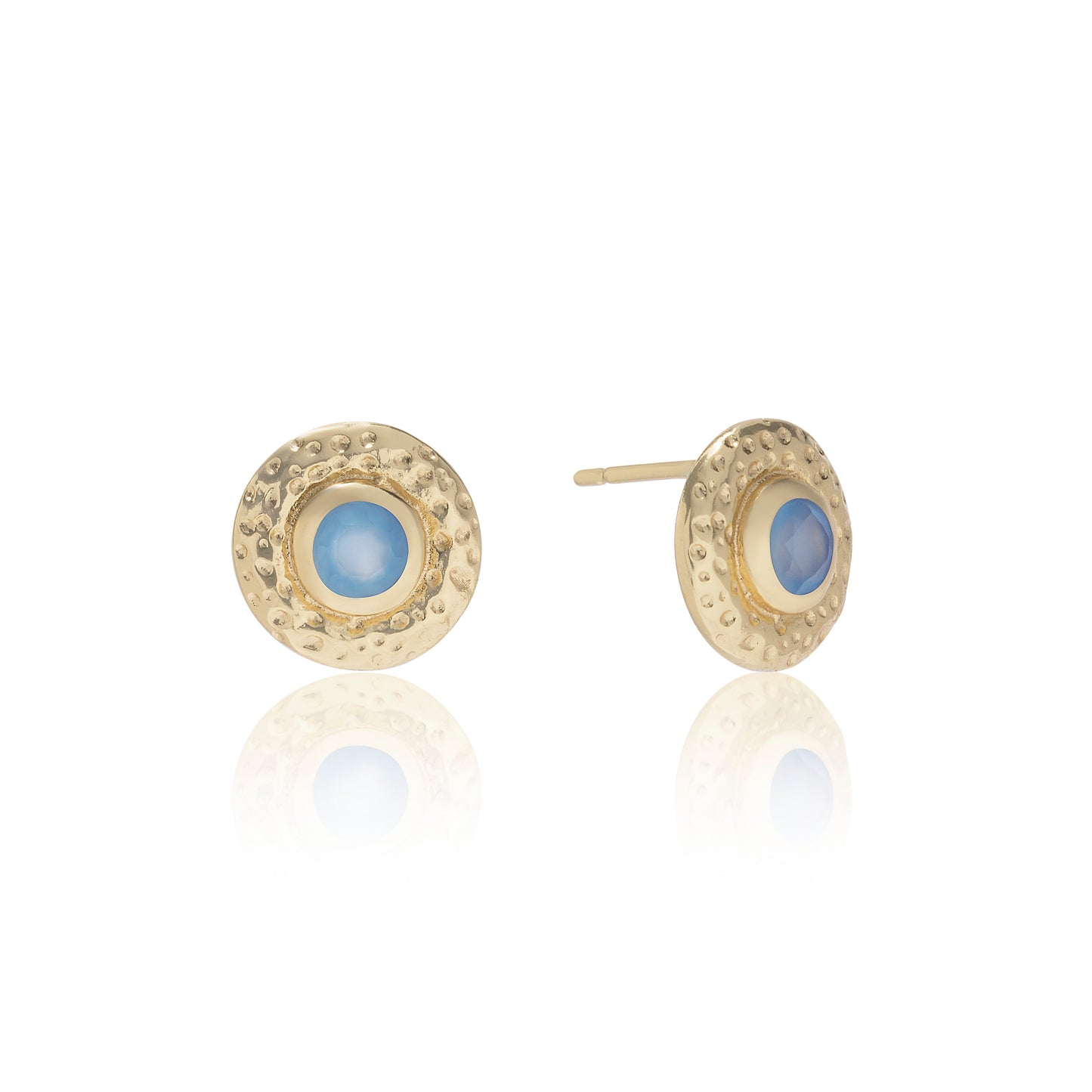 Azuni Luna Gemstone Stud Earrings Gold