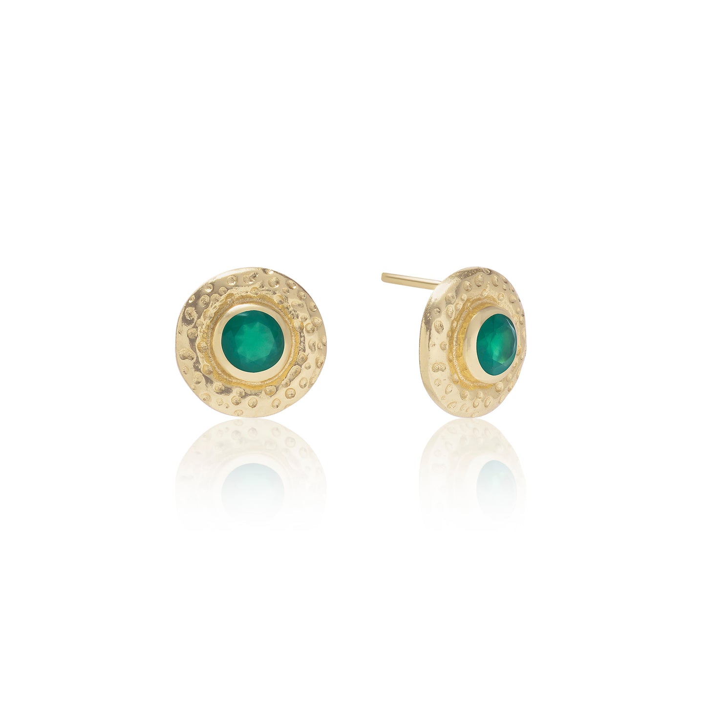 Azuni Luna Gemstone Stud Earrings Gold