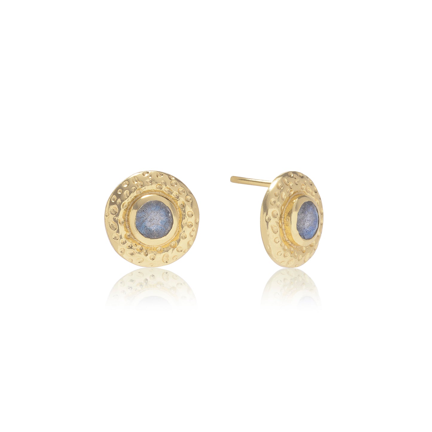 Azuni Luna Gemstone Stud Earrings Gold