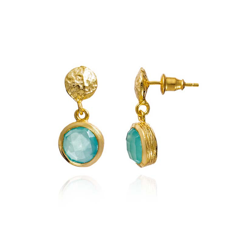 Azuni Nyla Gemstone Earrings Gold