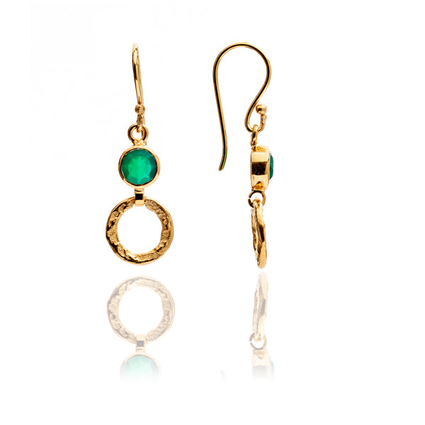 Azuni Larissa Gemstone Earrings Gold