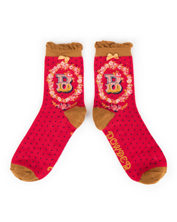 A-Z Alphabet Ankle Socks by Powder Designs