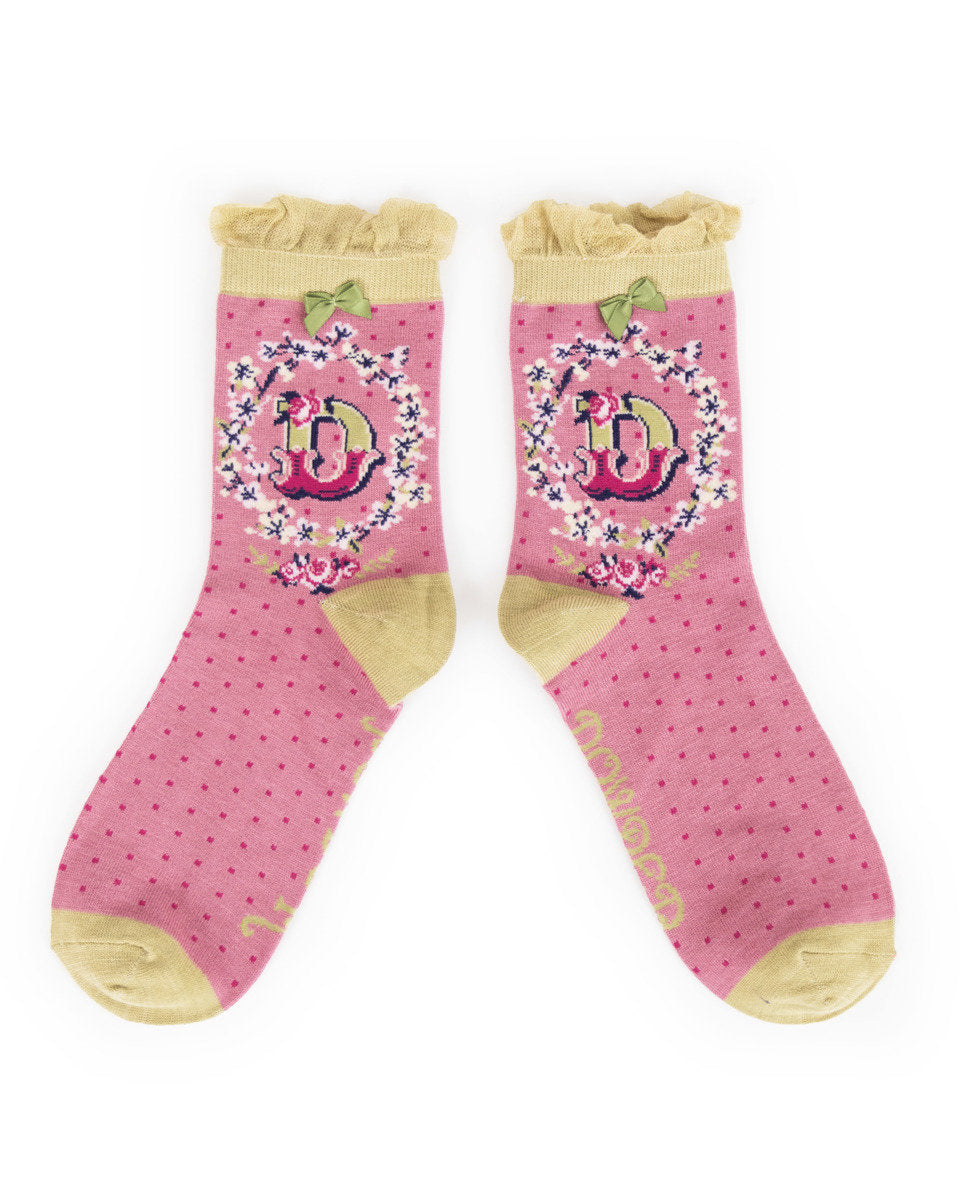 A-Z Alphabet Ankle Socks by Powder Designs