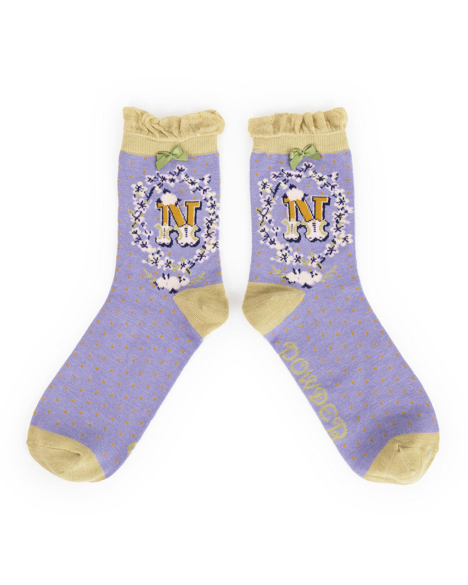 A-Z Alphabet Ankle Socks by Powder Designs