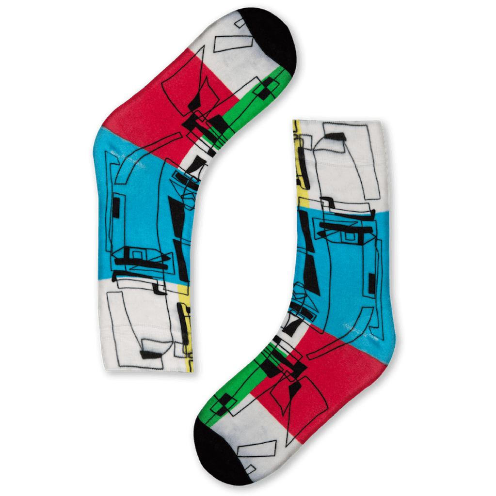 Men's Robot Print Bamboo Socks