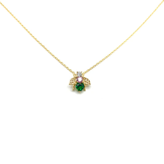 Sixton Bejewelled Bee Necklace