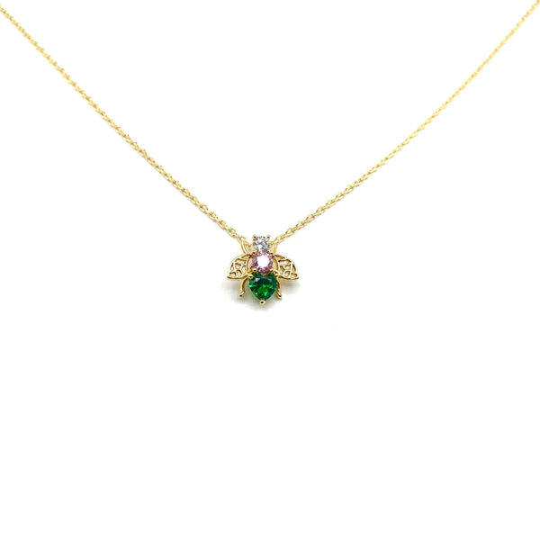 Sixton Bejewelled Bee Necklace