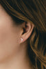 Amanda Coleman Moon Stud Earrings Silver