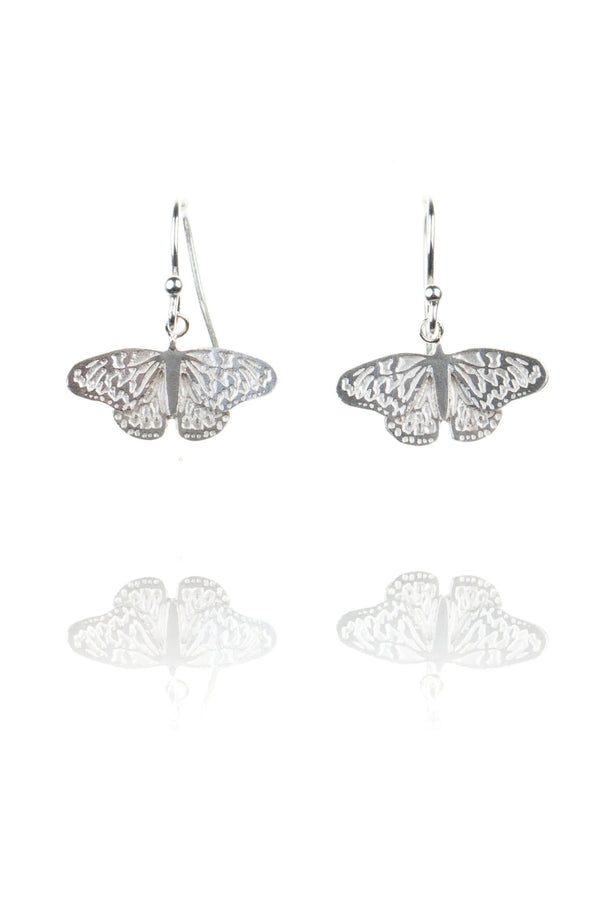 Amanda Coleman Sterling Silver Butterfly Earrings - Hooks