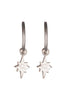 Amanda Coleman Star Hoop Earrings Silver