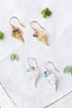 Amanda Coleman Handmade Fern Drop Earrings gold