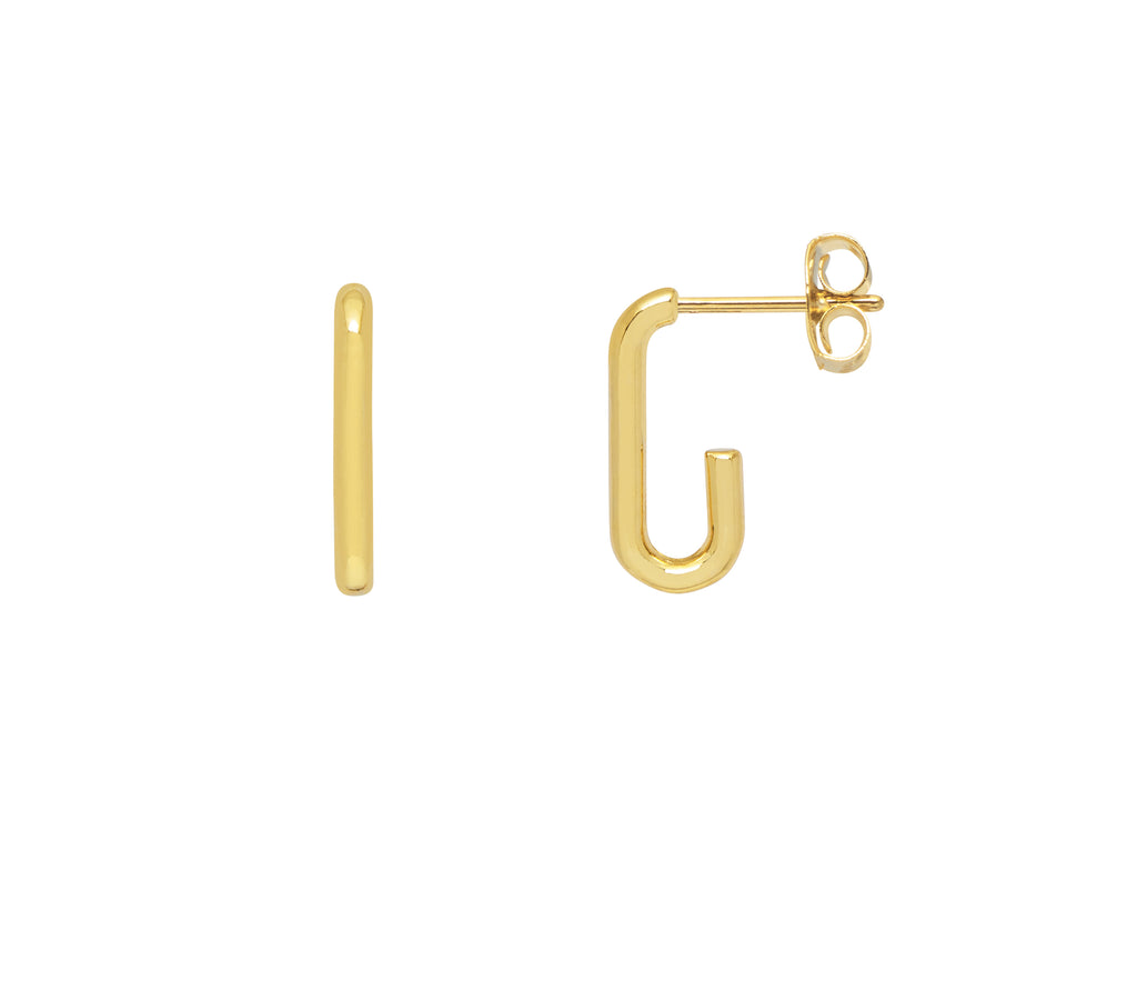 Estella Bartlett Long Link Hoop Earrings - Gold Plated