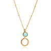 Azuni Larissa Gemstone Necklace Gold