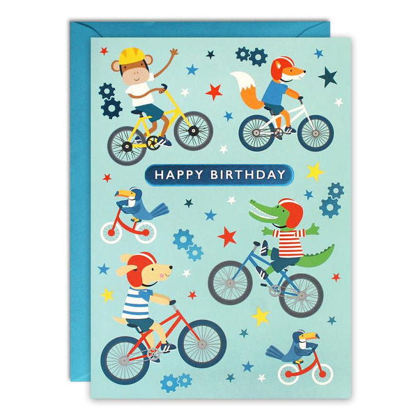 Bikes Kids Birthday Card