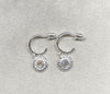 Azuni Luna Gemstone Hoop Earrings Silver