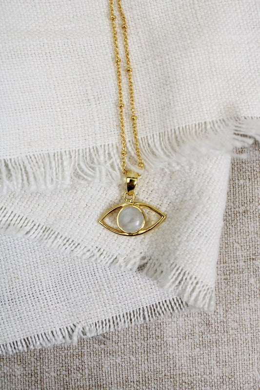 My Doris Moonstone Eye Necklace