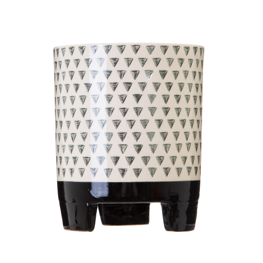 Geometric Monochrome Planter Large