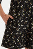 Louche Jeanine Slavic Flowers Print Statement Collar Sleeve Mini Dress
