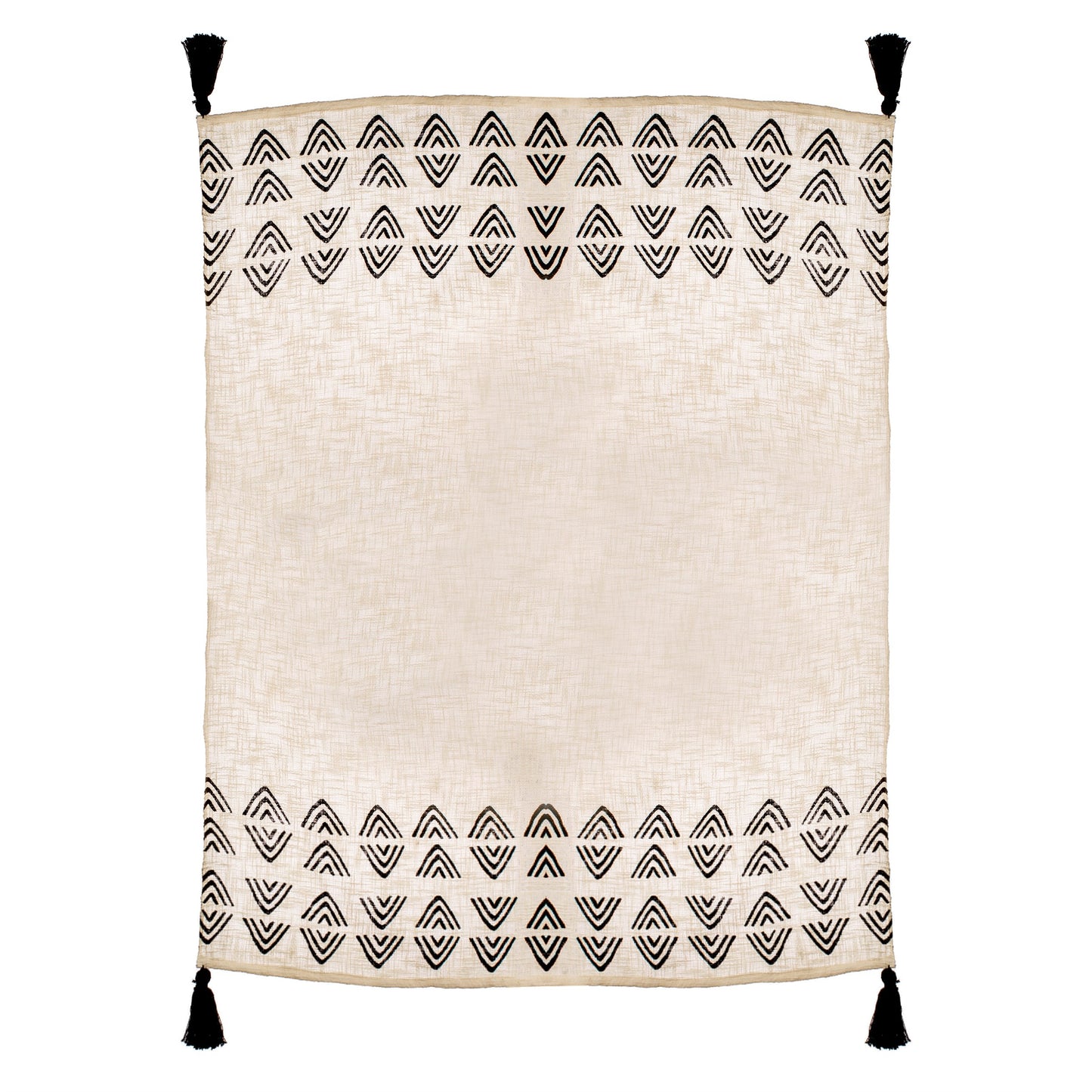 Triangles Block Print Throw