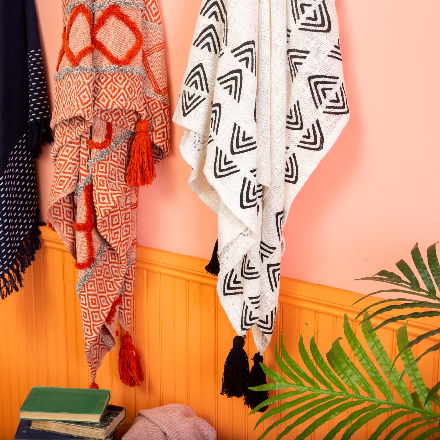 Triangles Block Print Throw