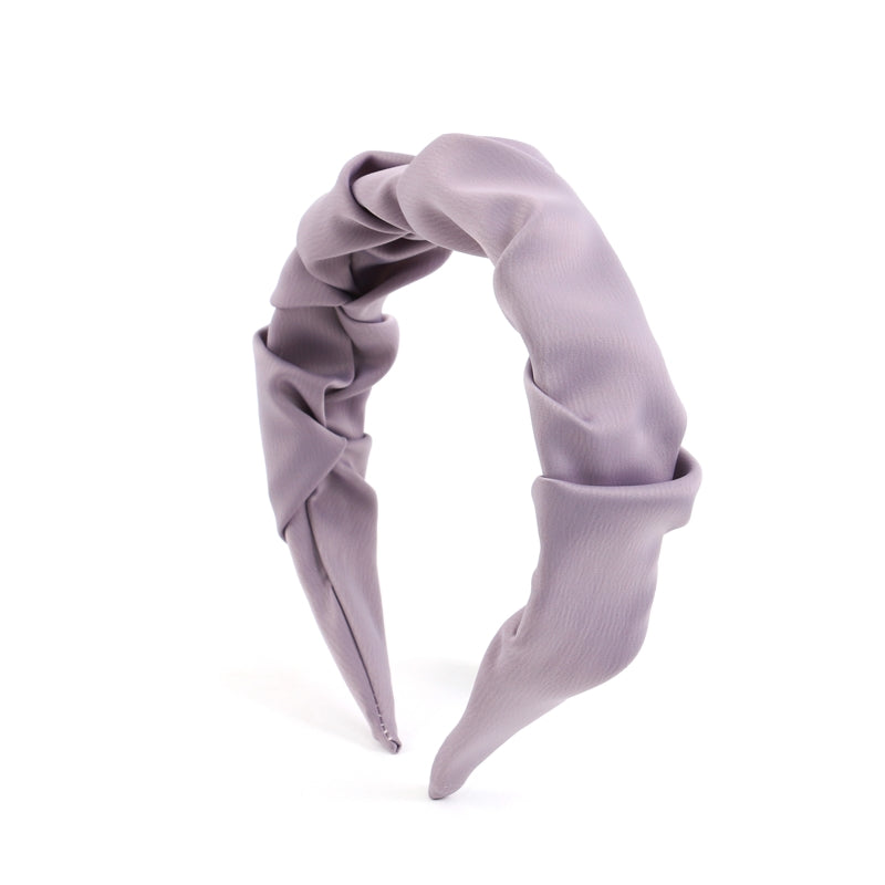 Silky Rouched Hairband Lilac