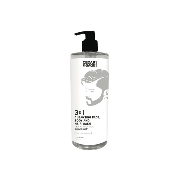 Cedar & Sage Cleansing Face Body & Hair Wash 3 in 1