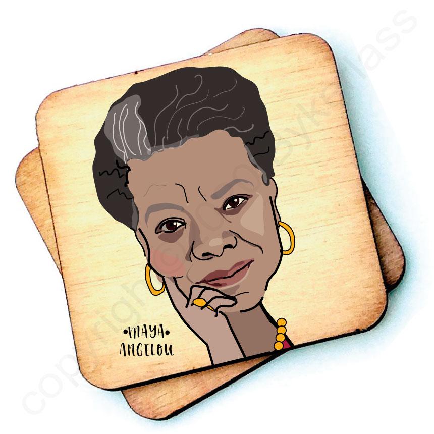 Maya Angelou Wooden Coaster