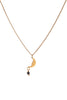 Amanda Coleman Gold Moon Pendant With Bead