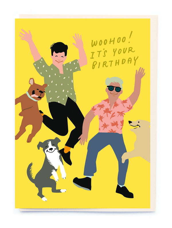 Jumping Dogs Card