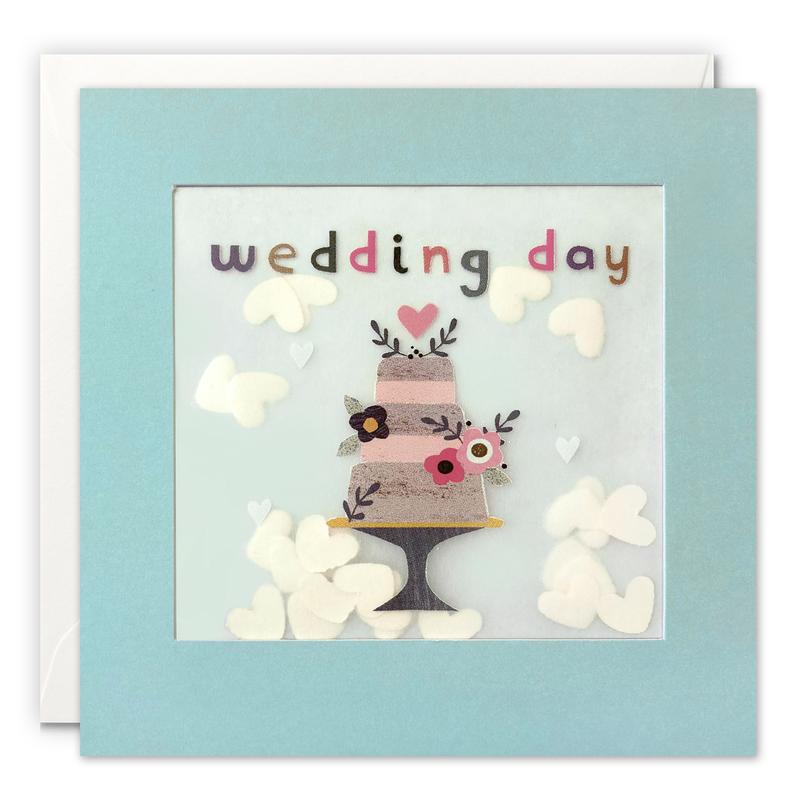 Wedding Cake Grey Paper Shakies Card
