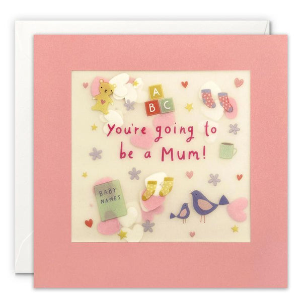 Mum to be Paper Shakies Card