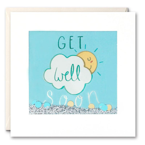 Get Well Sun Shakies Card