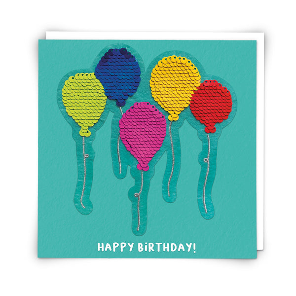 Balloon sequin card
