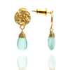 Azuni Athena Drop Gemstone Earrings Gold