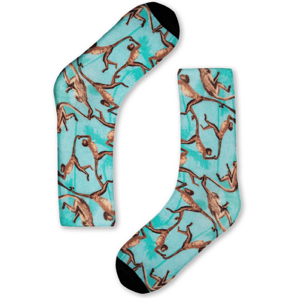 Naked Monkey Print Unisex Bamboo Socks