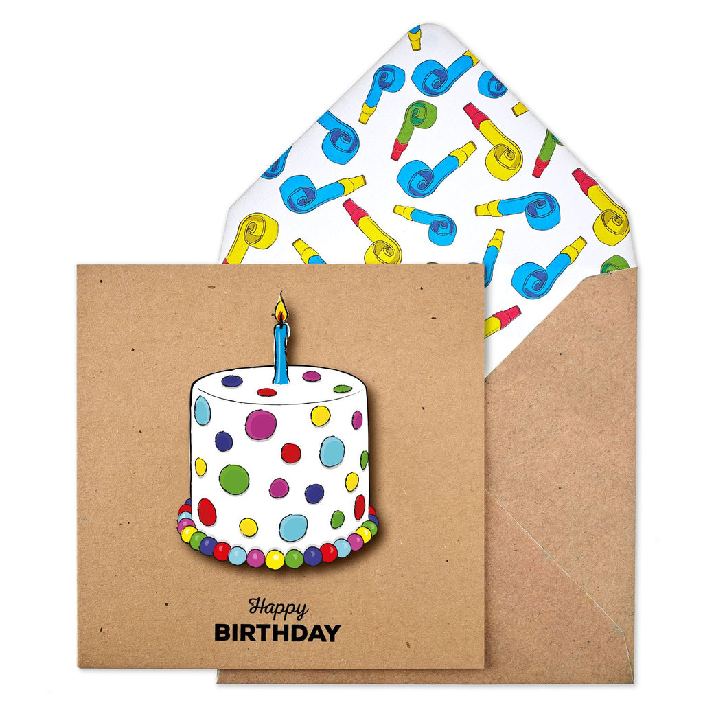Spotty Birthday Cake Card