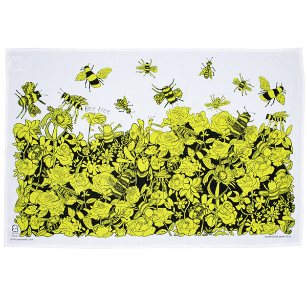 Arthouse Unlimited Bee Free Tea Towel
