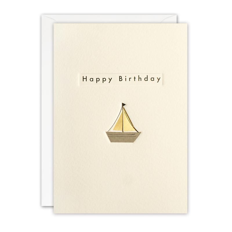 Birthday Sailing Boat Ingot Card