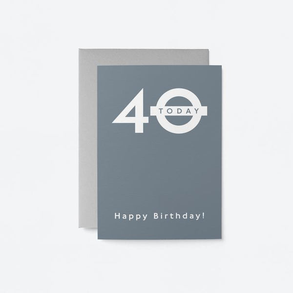 Age 40 Tube Card