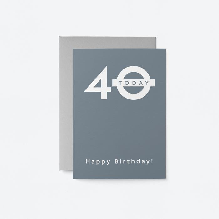 Age 40 Tube Card
