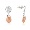 Azuni Athena Drop Gemstone Earrings Silver