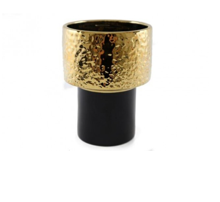 Boho Black Gold Vase