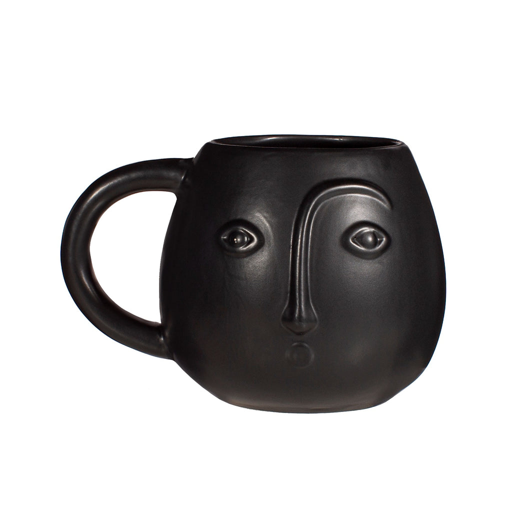 Face Matte Black Mug