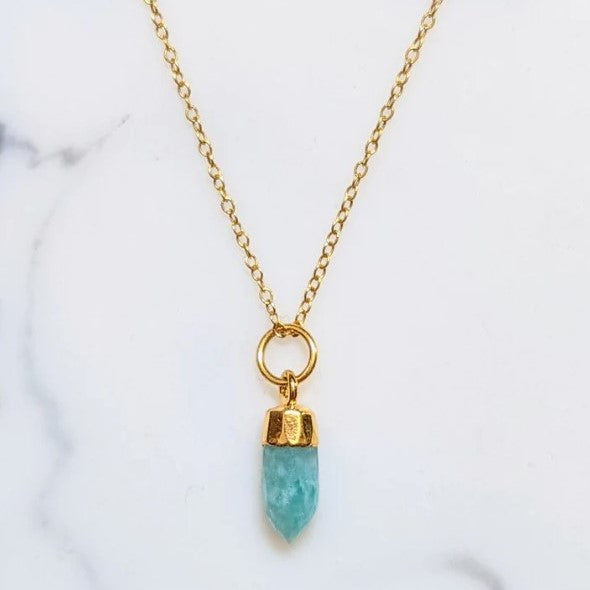 Lapis London En Pointe Pendant Necklace - Gold Plated