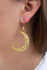 My Doris Pearl Crescent Moon Earrings