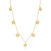 Azuni Luna Multi-Disc Gemstone Gold necklace - Moonstone